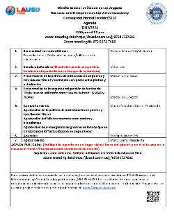 SPANISH SSC AGENDA